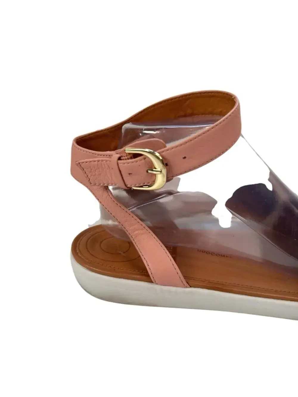 FitFlop Cova Closed Toe Suede Comfort Sandals Blush Pink Ankle Strap Womens 10